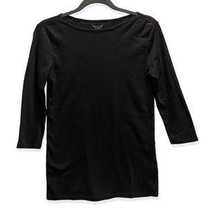 Faded Glory black 3/4 long sleeve shirt, soft